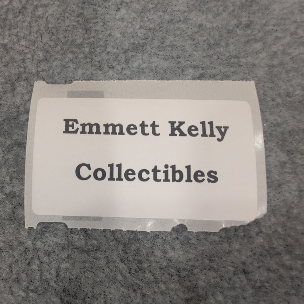 Emmett Kelly Collectibles Clown Baseball Catcher Figurine Flambro Figurine Puppy - Picture 8 of 8